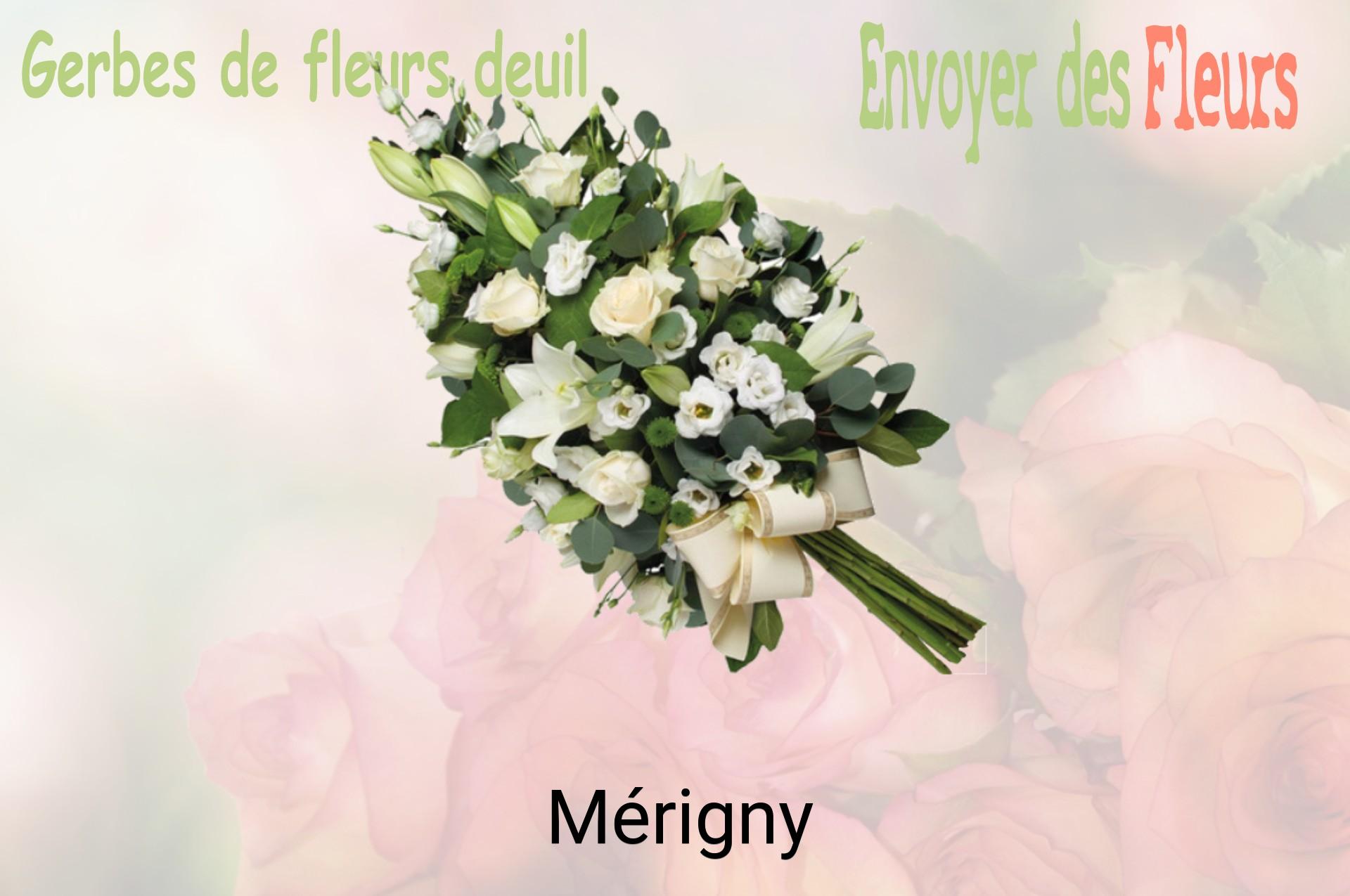 Gerbe de fleurs de deuil livrée à Mérigny